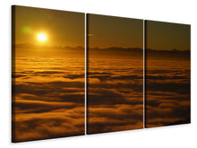 Laden Sie das Bild in den Galerie-Viewer, Leinwandbild 3-teilig Sonnenaufgang in der Natur