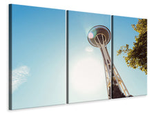 Laden Sie das Bild in den Galerie-Viewer, Leinwandbild 3-teilig Sonnenschein in Seattle