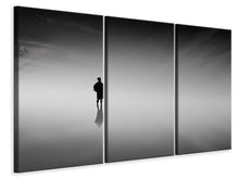 Laden Sie das Bild in den Galerie-Viewer, Leinwandbild 3-teilig Spiegelung im  Nebel