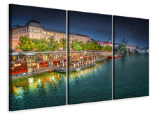Laden Sie das Bild in den Galerie-Viewer, Leinwandbild 3-teilig Sternenhimmel in Prag