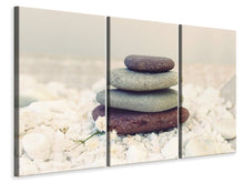 Laden Sie das Bild in den Galerie-Viewer, Leinwandbild 3-teilig Stone Balance