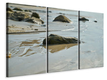 Laden Sie das Bild in den Galerie-Viewer, Leinwandbild 3-teilig Strand Momente