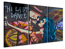 Laden Sie das Bild in den Galerie-Viewer, Leinwandbild 3-teilig Streetart Last Dance