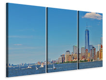 Laden Sie das Bild in den Galerie-Viewer, Leinwandbild 3-teilig Top Wetter in Manhattan