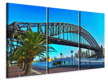 Laden Sie das Bild in den Galerie-Viewer, Leinwandbild 3-teilig Top Wetter in Sydney