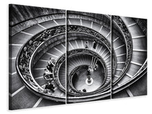 Laden Sie das Bild in den Galerie-Viewer, Leinwandbild 3-teilig Treppe im Vatikan