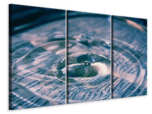 Laden Sie das Bild in den Galerie-Viewer, Leinwandbild 3-teilig Tropfen Kunst