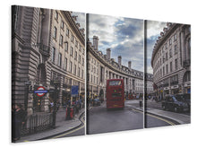 Laden Sie das Bild in den Galerie-Viewer, Leinwandbild 3-teilig Typisch London