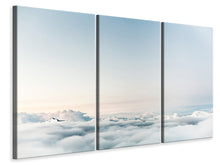 Laden Sie das Bild in den Galerie-Viewer, Leinwandbild 3-teilig Über den Wolken schweben