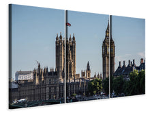 Laden Sie das Bild in den Galerie-Viewer, Leinwandbild 3-teilig Westminster London