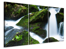 Laden Sie das Bild in den Galerie-Viewer, Leinwandbild 3-teilig Wilder Wasserfall