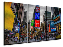 Laden Sie das Bild in den Galerie-Viewer, Leinwandbild 3-teilig Wolken am Broadway