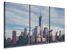 Laden Sie das Bild in den Galerie-Viewer, Leinwandbild 3-teilig Wolken am World Trade Center