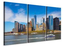 Laden Sie das Bild in den Galerie-Viewer, Leinwandbild 3-teilig Wolkenkratzer in NYC