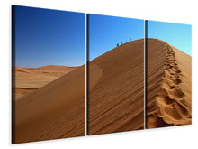 Laden Sie das Bild in den Galerie-Viewer, Leinwandbild 3-teilig Wüstenwanderung in Namibia