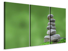 Laden Sie das Bild in den Galerie-Viewer, Leinwandbild 3-teilig XL Zen