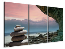 Laden Sie das Bild in den Galerie-Viewer, Leinwandbild 3-teilig Zen-Buddhismus