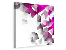 Laden Sie das Bild in den Galerie-Viewer, Leinwandbild 3D-Kristalle Pink