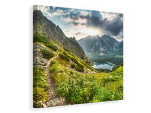 Laden Sie das Bild in den Galerie-Viewer, Leinwandbild Bergaussicht