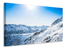 Laden Sie das Bild in den Galerie-Viewer, Leinwandbild Bergpanorama im Schnee