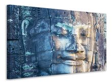 Laden Sie das Bild in den Galerie-Viewer, Leinwandbild Buddha Statur