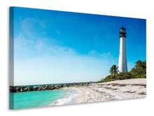 Laden Sie das Bild in den Galerie-Viewer, Leinwandbild Cape Florida Ligthhouse