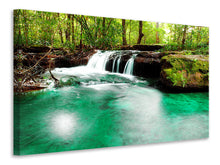 Laden Sie das Bild in den Galerie-Viewer, Leinwandbild Der Fluss am Wasserfall