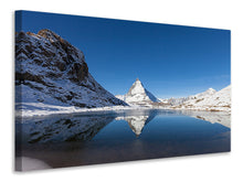 Laden Sie das Bild in den Galerie-Viewer, Leinwandbild Der Riffelsee am Matterhorn