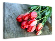 Laden Sie das Bild in den Galerie-Viewer, Leinwandbild Der rote Tulpenstrauss