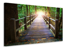 Laden Sie das Bild in den Galerie-Viewer, Leinwandbild Die Brücke im Wald