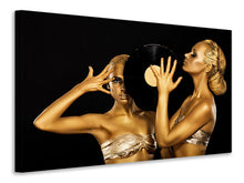 Laden Sie das Bild in den Galerie-Viewer, Leinwandbild Gold-DJ`s