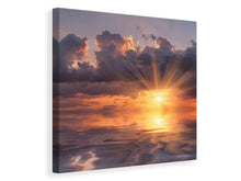 Laden Sie das Bild in den Galerie-Viewer, Leinwandbild Packender Sonnenuntergang