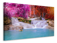Laden Sie das Bild in den Galerie-Viewer, Leinwandbild Paradiesischer Wasserfall