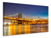 Laden Sie das Bild in den Galerie-Viewer, Leinwandbild Skyline NY Williamsburg Bridge