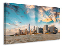 Laden Sie das Bild in den Galerie-Viewer, Leinwandbild Skyline New York from the other Side