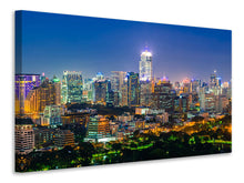 Laden Sie das Bild in den Galerie-Viewer, Leinwandbild Skyline One Night in Bangkok