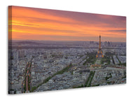 Leinwandbild Skyline Paris bei Sonnenuntergang