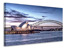 Laden Sie das Bild in den Galerie-Viewer, Leinwandbild Skyline Sydney Opera House