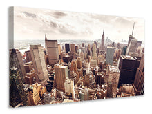 Laden Sie das Bild in den Galerie-Viewer, Leinwandbild Skyline Über den Dächern Manhattans