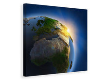 Laden Sie das Bild in den Galerie-Viewer, Leinwandbild Sonne und Erde