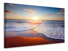 Laden Sie das Bild in den Galerie-Viewer, Leinwandbild Sonnenuntergang am Horizont