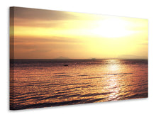 Laden Sie das Bild in den Galerie-Viewer, Leinwandbild Sonnenuntergang an der See