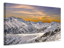 Laden Sie das Bild in den Galerie-Viewer, Leinwandbild Sonnenuntergang in den Bergen