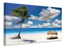 Laden Sie das Bild in den Galerie-Viewer, Leinwandbild Strand an der blauen Lagune