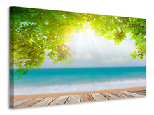 Laden Sie das Bild in den Galerie-Viewer, Leinwandbild Strandterrasse
