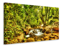 Laden Sie das Bild in den Galerie-Viewer, Leinwandbild Wasserfall im Wald