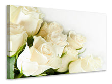 Laden Sie das Bild in den Galerie-Viewer, Leinwandbild Weisse Rosen