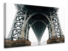Laden Sie das Bild in den Galerie-Viewer, Leinwandbild Brücke im Nebel