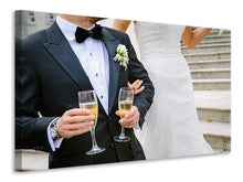Laden Sie das Bild in den Galerie-Viewer, Leinwandbild Champagner zur Hochzeit