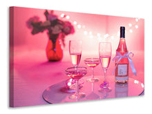Laden Sie das Bild in den Galerie-Viewer, Leinwandbild Cheers in rosa-rot